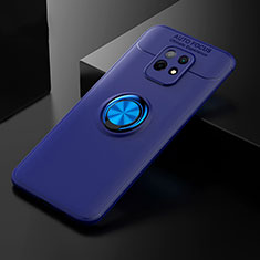 Coque Ultra Fine Silicone Souple Housse Etui avec Support Bague Anneau Aimante Magnetique SD2 pour Xiaomi Redmi 10X 5G Bleu