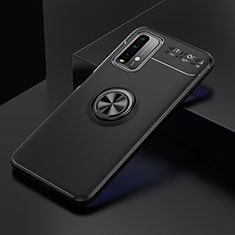 Coque Ultra Fine Silicone Souple Housse Etui avec Support Bague Anneau Aimante Magnetique SD2 pour Xiaomi Redmi 9T 4G Noir