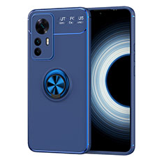 Coque Ultra Fine Silicone Souple Housse Etui avec Support Bague Anneau Aimante Magnetique SD2 pour Xiaomi Redmi K50 Ultra 5G Bleu