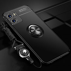 Coque Ultra Fine Silicone Souple Housse Etui avec Support Bague Anneau Aimante Magnetique SD3 pour Vivo Y01 Noir