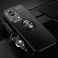 Coque Ultra Fine Silicone Souple Housse Etui avec Support Bague Anneau Aimante Magnetique SD3 pour Xiaomi Civi 2 5G Noir