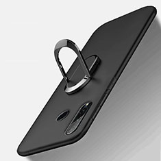 Coque Ultra Fine Silicone Souple Housse Etui avec Support Bague Anneau Aimante Magnetique T01 pour Huawei Honor 10i Noir