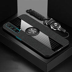 Coque Ultra Fine Silicone Souple Housse Etui avec Support Bague Anneau Aimante Magnetique T01 pour Huawei Honor 20 Pro Noir
