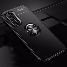 Coque Ultra Fine Silicone Souple Housse Etui avec Support Bague Anneau Aimante Magnetique T01 pour Huawei Honor 20S Noir