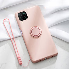 Coque Ultra Fine Silicone Souple Housse Etui avec Support Bague Anneau Aimante Magnetique T01 pour Huawei P40 Lite Rose