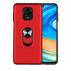 Coque Ultra Fine Silicone Souple Housse Etui avec Support Bague Anneau Aimante Magnetique T01 pour Xiaomi Poco M2 Pro Rouge