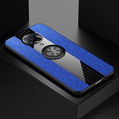 Coque Ultra Fine Silicone Souple Housse Etui avec Support Bague Anneau Aimante Magnetique T01 pour Xiaomi Redmi K30 Pro 5G Bleu