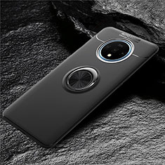 Coque Ultra Fine Silicone Souple Housse Etui avec Support Bague Anneau Aimante Magnetique T02 pour OnePlus 7T Noir