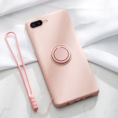 Coque Ultra Fine Silicone Souple Housse Etui avec Support Bague Anneau Aimante Magnetique T02 pour Oppo R17 Neo Rose