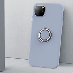 Coque Ultra Fine Silicone Souple Housse Etui avec Support Bague Anneau Aimante Magnetique T03 pour Apple iPhone 11 Pro Gris