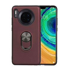 Coque Ultra Fine Silicone Souple Housse Etui avec Support Bague Anneau Aimante Magnetique T03 pour Huawei Mate 30 Pro 5G Marron