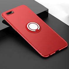 Coque Ultra Fine Silicone Souple Housse Etui avec Support Bague Anneau Aimante Magnetique T03 pour Oppo R17 Neo Rouge