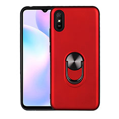 Coque Ultra Fine Silicone Souple Housse Etui avec Support Bague Anneau Aimante Magnetique T03 pour Xiaomi Redmi 9i Rouge