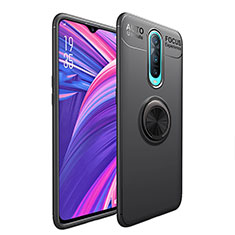 Coque Ultra Fine Silicone Souple Housse Etui avec Support Bague Anneau Aimante Magnetique T05 pour Oppo RX17 Pro Noir