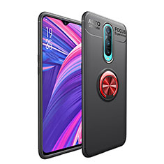 Coque Ultra Fine Silicone Souple Housse Etui avec Support Bague Anneau Aimante Magnetique T05 pour Oppo RX17 Pro Rouge et Noir