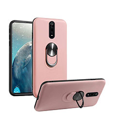 Coque Ultra Fine Silicone Souple Housse Etui avec Support Bague Anneau Aimante Magnetique T08 pour Xiaomi Mi 9T Or Rose