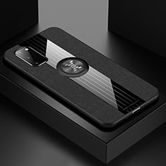 Coque Ultra Fine Silicone Souple Housse Etui avec Support Bague Anneau Aimante Magnetique X01L pour Samsung Galaxy S20 Noir