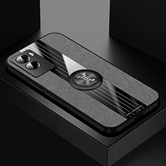 Coque Ultra Fine Silicone Souple Housse Etui avec Support Bague Anneau Aimante Magnetique X01L pour Vivo Y55s (2021) Gris