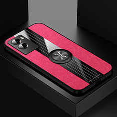 Coque Ultra Fine Silicone Souple Housse Etui avec Support Bague Anneau Aimante Magnetique X01L pour Vivo Y72t Rouge