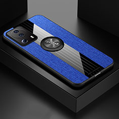 Coque Ultra Fine Silicone Souple Housse Etui avec Support Bague Anneau Aimante Magnetique X01L pour Xiaomi Mi 12 Lite NE 5G Bleu