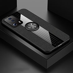 Coque Ultra Fine Silicone Souple Housse Etui avec Support Bague Anneau Aimante Magnetique X01L pour Xiaomi Mi 13 Lite 5G Noir