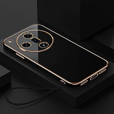 Coque Ultra Fine Silicone Souple Housse Etui avec Support Bague Anneau Aimante Magnetique X03L pour Oppo Find X7 5G Noir