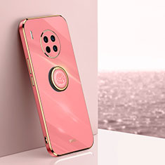 Coque Ultra Fine Silicone Souple Housse Etui avec Support Bague Anneau Aimante Magnetique XL1 pour Huawei Honor 50 Lite Rose Rouge