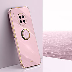 Coque Ultra Fine Silicone Souple Housse Etui avec Support Bague Anneau Aimante Magnetique XL1 pour Huawei Honor 50 Lite Violet Clair