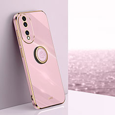 Coque Ultra Fine Silicone Souple Housse Etui avec Support Bague Anneau Aimante Magnetique XL1 pour Huawei Honor 80 5G Violet Clair