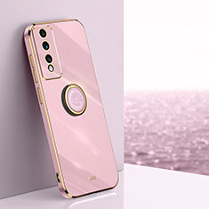 Coque Ultra Fine Silicone Souple Housse Etui avec Support Bague Anneau Aimante Magnetique XL1 pour Huawei Honor 80 GT 5G Violet Clair