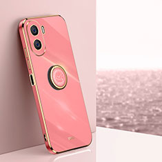 Coque Ultra Fine Silicone Souple Housse Etui avec Support Bague Anneau Aimante Magnetique XL1 pour Huawei Honor X40i 5G Rose Rouge