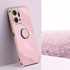 Coque Ultra Fine Silicone Souple Housse Etui avec Support Bague Anneau Aimante Magnetique XL1 pour Huawei Honor X7a Violet Clair