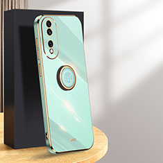 Coque Ultra Fine Silicone Souple Housse Etui avec Support Bague Anneau Aimante Magnetique XL1 pour Huawei Honor X7b Vert