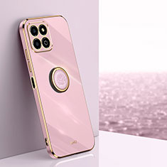 Coque Ultra Fine Silicone Souple Housse Etui avec Support Bague Anneau Aimante Magnetique XL1 pour Huawei Honor X8a 4G Violet Clair