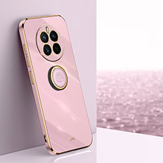 Coque Ultra Fine Silicone Souple Housse Etui avec Support Bague Anneau Aimante Magnetique XL1 pour Huawei Mate 50 Violet Clair