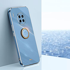 Coque Ultra Fine Silicone Souple Housse Etui avec Support Bague Anneau Aimante Magnetique XL1 pour Huawei Nova 8i Bleu