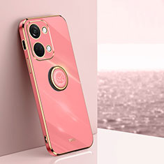 Coque Ultra Fine Silicone Souple Housse Etui avec Support Bague Anneau Aimante Magnetique XL1 pour OnePlus Nord 3 5G Rose Rouge