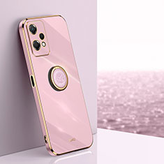 Coque Ultra Fine Silicone Souple Housse Etui avec Support Bague Anneau Aimante Magnetique XL1 pour OnePlus Nord CE 2 Lite 5G Rose