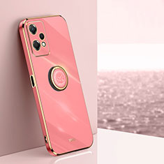 Coque Ultra Fine Silicone Souple Housse Etui avec Support Bague Anneau Aimante Magnetique XL1 pour OnePlus Nord CE 2 Lite 5G Rose Rouge