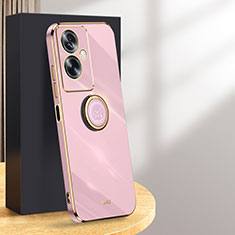 Coque Ultra Fine Silicone Souple Housse Etui avec Support Bague Anneau Aimante Magnetique XL1 pour Oppo A79 5G Violet Clair