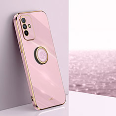 Coque Ultra Fine Silicone Souple Housse Etui avec Support Bague Anneau Aimante Magnetique XL1 pour Oppo A94 5G Rose