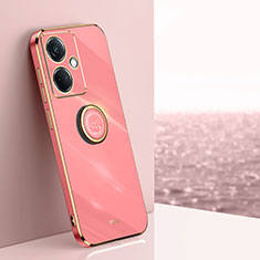 Coque Ultra Fine Silicone Souple Housse Etui avec Support Bague Anneau Aimante Magnetique XL1 pour Oppo K11 5G Rose Rouge