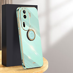 Coque Ultra Fine Silicone Souple Housse Etui avec Support Bague Anneau Aimante Magnetique XL1 pour Oppo Reno11 Pro 5G Vert