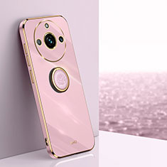 Coque Ultra Fine Silicone Souple Housse Etui avec Support Bague Anneau Aimante Magnetique XL1 pour Realme 11 Pro+ Plus 5G Violet Clair