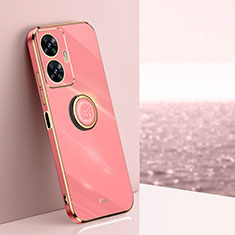 Coque Ultra Fine Silicone Souple Housse Etui avec Support Bague Anneau Aimante Magnetique XL1 pour Realme C55 Rose Rouge