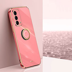 Coque Ultra Fine Silicone Souple Housse Etui avec Support Bague Anneau Aimante Magnetique XL1 pour Realme GT Master 5G Rose Rouge