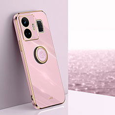 Coque Ultra Fine Silicone Souple Housse Etui avec Support Bague Anneau Aimante Magnetique XL1 pour Realme GT Neo5 240W 5G Violet Clair