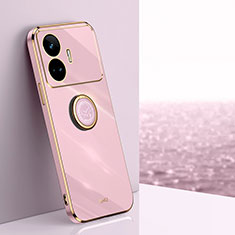 Coque Ultra Fine Silicone Souple Housse Etui avec Support Bague Anneau Aimante Magnetique XL1 pour Realme GT Neo5 SE 5G Violet Clair