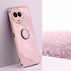 Coque Ultra Fine Silicone Souple Housse Etui avec Support Bague Anneau Aimante Magnetique XL1 pour Realme Narzo 60x 5G Violet Clair