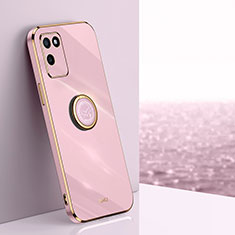 Coque Ultra Fine Silicone Souple Housse Etui avec Support Bague Anneau Aimante Magnetique XL1 pour Realme V11 5G Violet Clair